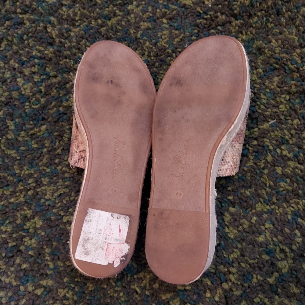 Sam Edelman NEW Beige Floral Slip On Platforms 7.5 - Picture 7 of 10